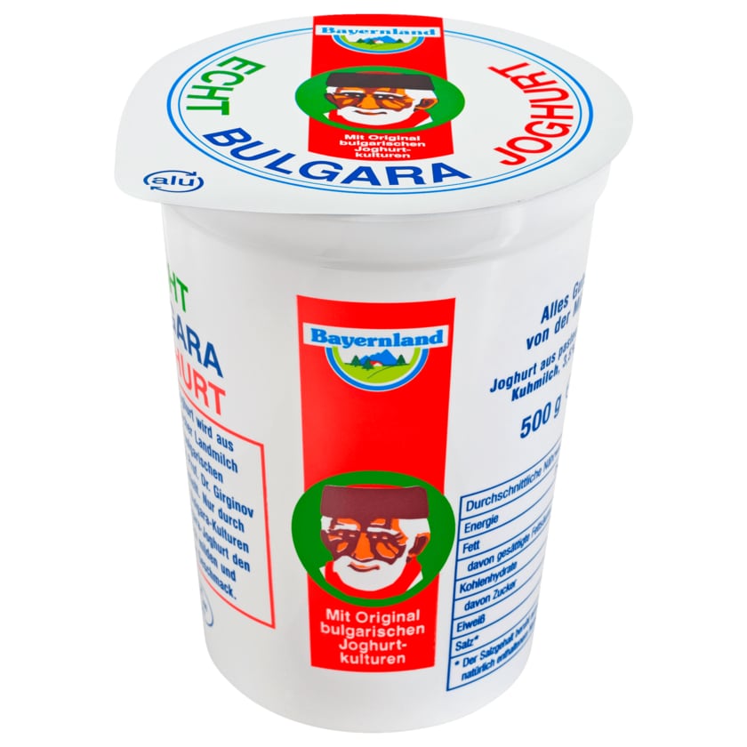 Bayernland Bulgara Natur Joghurt 3,5% 500g